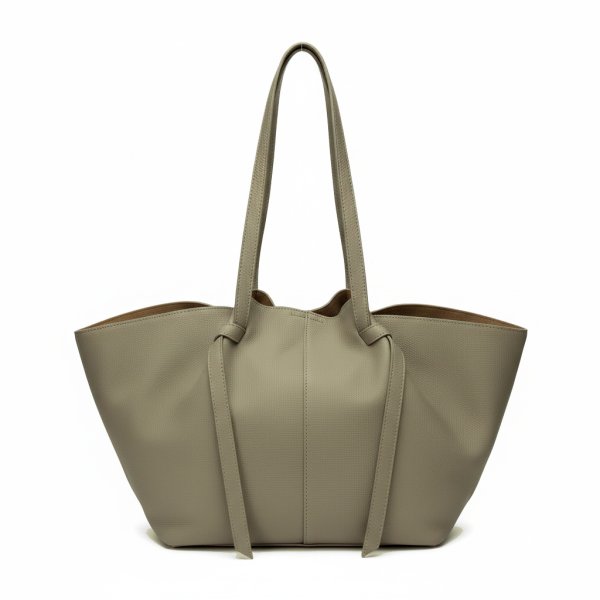 画像9: バッグ ソフトレザーのポーチ付きトート/3月上旬配送 (9)