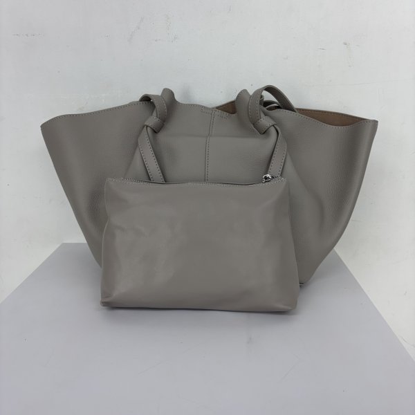 画像10: バッグ ソフトレザーのポーチ付きトート/3月上旬配送 (10)