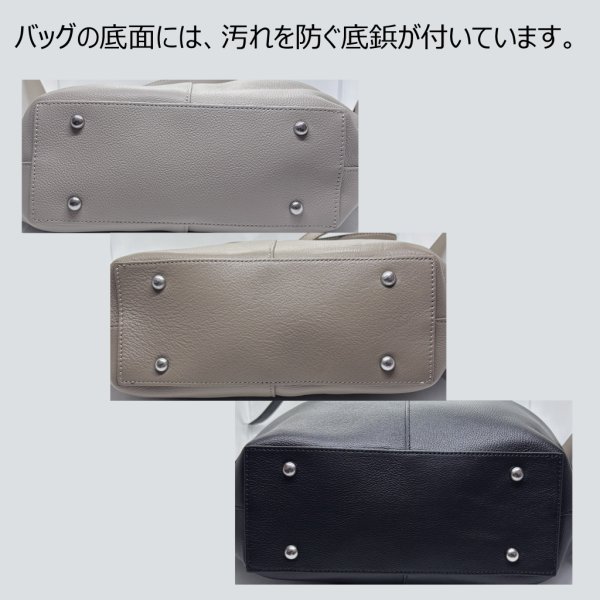 画像5: バッグ ソフトレザーのポーチ付きトート/3月上旬配送 (5)