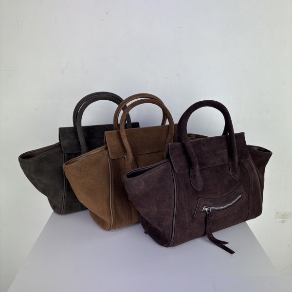 画像6: バッグ スエードのウィングバッグ/3月上旬配送 (6)