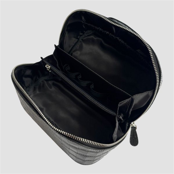 画像5: Croco Leather Vanity Bag (5)