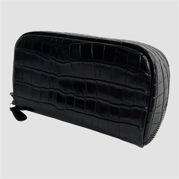 画像6: Croco Leather Vanity Bag (6)