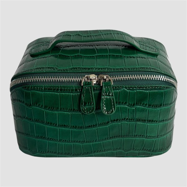 画像2: Croco Leather Vanity Bag (2)