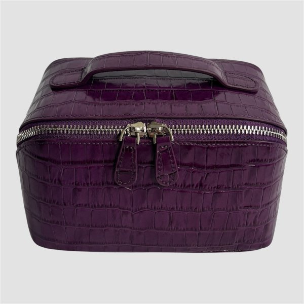 画像1: Croco Leather Vanity Bag (1)
