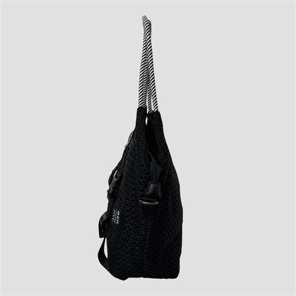画像2: Stripe Handle Patch Mesh Tote (2)