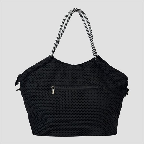 画像3: Stripe Handle Patch Mesh Tote (3)