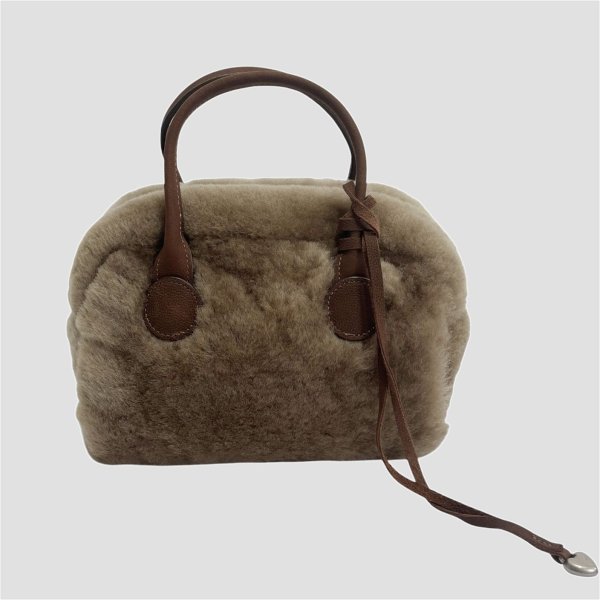 画像1: バッグ Lamb Fur Handbag (1)