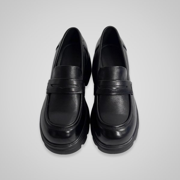 画像1: Leather Cunky Loafers (1)