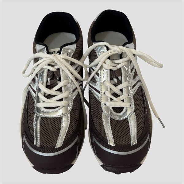画像1: [ilungo]Metallic Line Mesh Sneakers (1)
