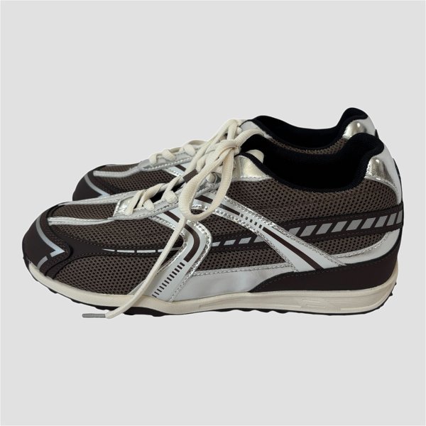 画像2: [ilungo]Metallic Line Mesh Sneakers (2)